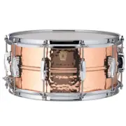Ludwig LC662K Copper Phonic 6.5x14 Hammered Polished, Imperial Lugs Snare Drum