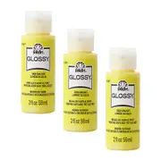 3x Plaid FolkArt Premium 59ml Acrylic Art/Craft Paint Sunlight Glossy Finish