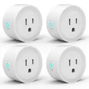 Smart Plug WiFi Outlet 4 Pack Work with Alexa Google Home/Smart Life APP, Mini