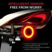 Auto Induction USB LED Bike Rear Taillight MTB Road Bicycle Night Warning Light