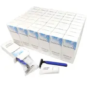 Disposable Razors in Bulk Shaving Kit Twin Blade and Cream(12g),...