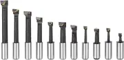 12PCS F1 Type Boring Cutter 5/8-Inch Milling Tools Kit Set Thick Hardware Accessory High-Speed Steel Boring Bar Boring Tool