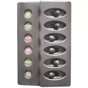 Waterproof Marine 6 position rubber booted switch panel
