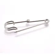 Brooch Findings, Kilt Pins, Junk Journal Pins Platinum 10pcs