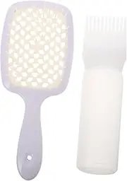 Healeved Hair Brush with Vented Massage Comb Dry Shampoo Bottles for Women Curly Thick Straight Hair Dry Wet Use