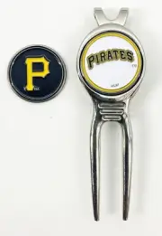 Baseball MLB Golf Divot Repair Tool Ballmark Silver Pittsburgh Pirates