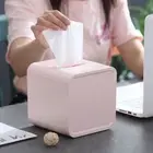 Simple Square Napkin Box Plastic Tissue Container Roll Paper Holder Home