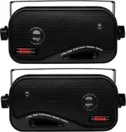 AVA6200 3 Inch Enclosed Box Stereo Speakers - 200 Watts (Per Pair), 3 Way, Full
