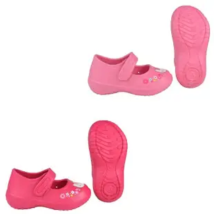 【HELLO KITTY】14-19cm兒童鞋 小花系列輕量防水室內外休閒娃娃鞋(粉&桃紅色)