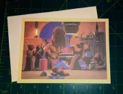 1x Star Wars Jawas Gift Exchange Christmas Card + Envelope Ralph McQuarrie 1999