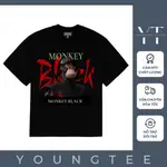 MONKEY KING - 黑色男女T恤吸汗乾爽舒適 - YOUNGTEE STORE