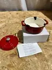 GET CA-002-RW/CC 8 oz Ceramic Coated Aluminum Mini Braising Pot, Red