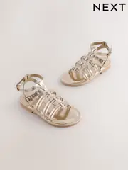Gold Metallic Leather Gladiator Sandals (AL1417) | $53 - $68