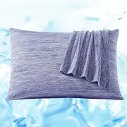 Pain Free Aussies Premium Cooling Pillow case 50x70cm - Envelope Closure Design, Ultra-Soft Pillow Cover Both Sides[Cooling/Cotton], Breathable Pillowcase Blue, Perfect for Hot Sleepers, All Seasons