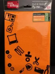 2 Pack Sam & Lucy - Peel & Stick Foam Sheets Orange - Dark Orange - #A33