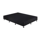 Palermo King Single Ensemble Bed Base Midnight Black Linen Fabric