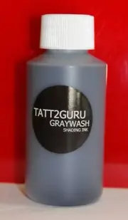 Tattoo Ink Graywash SHADING 125ml TATT2GURU Greywash Tattoo Ink Free Gift Cups