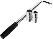 Scissor Lug Wrench Ratchet Crank for Tire Change Automotive Tool Kit Handle Silver