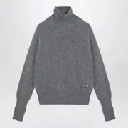 [Victoria Beckham] Grey Wool Turtleneck Sweater M Grey
