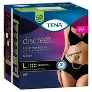 Tena Pant Womens Discreet Black Large 9PK