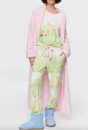 NEW PETER ALEXANDER GUESS HOW MUCH I LOVE YOU PLUSH PJ TOP + PANTS SET L RP$139