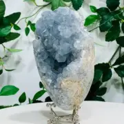 1770g Natural Blue Celestite Crystal Geode Quartz Cluster Mineral Specimen Reiki