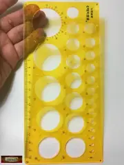 M00197 MOREZMORE Circle Ruler Temple Bead Sizer Round Hole Plastic Ruler