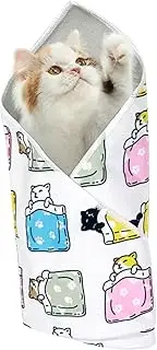 Cat Wrap for Grooming - Adjustable -Adherent Fabric, Anti-Scratch | Cat Burrito Wrap for Nail Trimming, Bathing, and Vet Visits, Secure Restraint Mat for Safe and Easy Handling