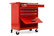 Pro 4 Drawer Tool Box Cabinet Trolley Storage 1 Door Toolbox Garage Organiser Set Tool Boxes