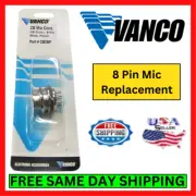 Vanco CBC8P CB Radio Microphone 8 Pin Male Panel Jack Replacement Connector Kit