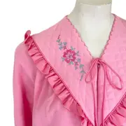 NWT Vintage VANDEMERE Brushed Fleece Robe Housecoat in Pink WOMEN'S MEDIUM