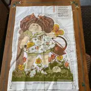 Vintage Fabric Panel Cabbage Patch Kids Doll Pillow Easy Cut-n-Sew Pattern