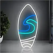Hanging Art Neon Signs Surf Board Signboard LED Neon Sign USB Dimmer Switch for Home Bedroom Store Club Wall Decor Night Lamps 19cmx40cm