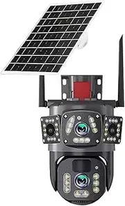 WiFi Solar Closed-Circuit Television,CCTV,4G SIM Solar Camera,4K Dual Lens,Outdoor Security Network Camera(4G Camera)