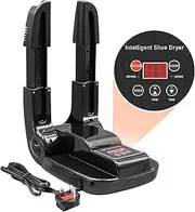 [ASMIZ] Portable Boot Dryer for Work Boots, Shoe & Glove Dryer with Adjustable Rack and Timer, Boot Warmer with Heat Blower, Folding Design, Quick Drying for Gloves, Shoes, Socks, Hats, Ski Boots, Black