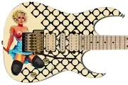 Guitar/Bass Skin Axe Wrap Iconic 80's Metal Rock Cantrell Blue Dress GS1124