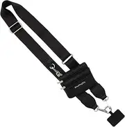 [Save the Girls] Clip & Go Phone Strap – Cross Body Phone String with Zipper Wallet Pouch – Phone Chain Purse Badge Holder, Black Strap, Medium