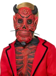 Day of the Dead Devil Kids Costume Mask