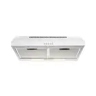 Euromaid 60cm Fixed Rangehood 250m3/h LED Recirculating Stainless Steel White