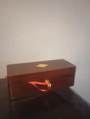 Mark & Graham WOOD WATCH BOX name "F" Small Chip wood Father Day