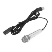 Mini Microphone, Mic Tiny Microphone Type C Silver