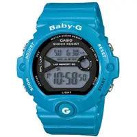 在飛比找旋轉拍賣優惠-CASIO BABY-G 夏日慢跑LOOK運動風數位錶-藍/