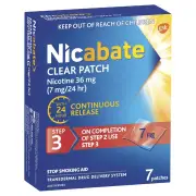 Nicabate Patches Clear 7mg X 7