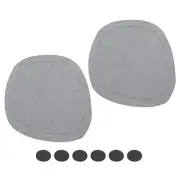 2 Pack Diatomaceous Plant Saucers with Grooves for Indoors 7inch, Dark Gray