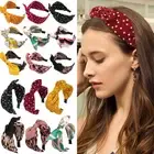 Bow Knotted Widened Headband Dots Leopard Print Rabbit Ears Head Hoop Headwe ]