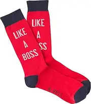 K. Bell Socks mens Funny Jokes and Wordplay Novelty Crew Socks
