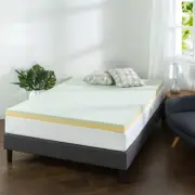 Green Tea 3 In. Full Memory Foam Mattress Topper