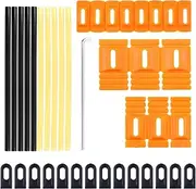 Keadic 28Pcs Car Dent Puller Kit Contains 10Pcs Hot Glue Sticks, Yellow Strong Dent Pulling Glue Tabs, Black Slides and Dent Lifter Paintless Dent Removal Repair Tool for Automobile Motorcycle