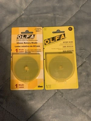 Olfa 60mm Replacement Rotary Cutter Blade -Qty 2 Which Consists Of 1 Blade Pack