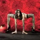 Black Widow Seductive Spider Web Tattoo Temptress Mistress Statue